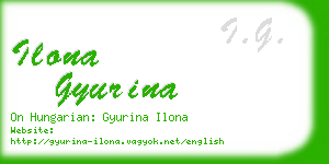 ilona gyurina business card